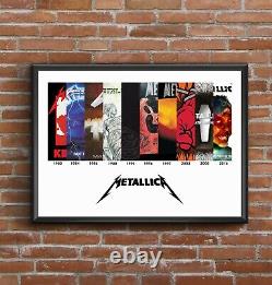 Rush Discography Album Cover Print All 19 Albums on one print great gift