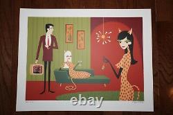SHAG Josh Agle The Cat Carrier Signed and Numbered Print with COA