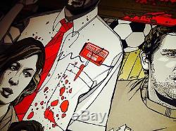 SHAUN OF THE DEAD Tyler Stout MONDO POSTER Cast Signed by Wright Frost and Pegg