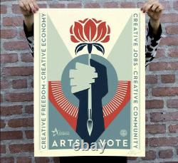 SHEPARD FAIREY ARTS VOTE SIGNED LE500 OBEY GIANT ARTSVOTE SEALED New Authentic
