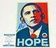Shepard Fairey Street Artist Signed Barack Obama'hope' 8x12 Print Beckett Coa
