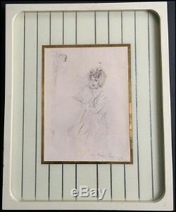 Salvador DALI (Artist) Portrait Print inscribed to Harpo Marx