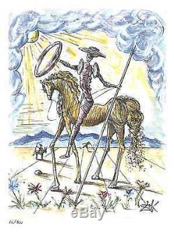 Salvador Dali Signed & Hand-Numbered Ltd Ed Don Quixote Litho Print (unframed)