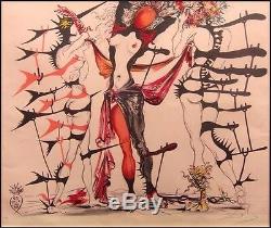 Salvador Dali Tristan Fou Costumes HAND SIGNED AUTHENTIC ART LITHOGRAPH Framed