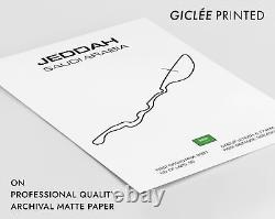 Saudi Arabia Grand Prix Formula 1 Print, Modern Graphic Illustration Wall Art