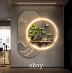 Serene Mountain Harmony LED Wall Frame 60120cm Luxury Nature Art For Home De