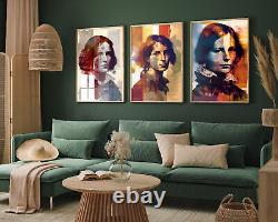 Set of Three Posters, Bronte Sisters, Emily Anne Charlotte Painting Art Print