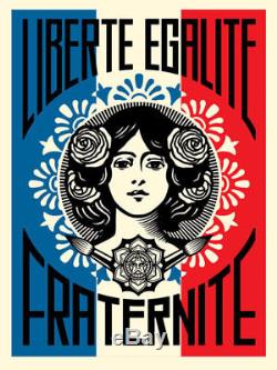 Shepard Fairey Obey Giant Liberte Egalite Fraternite print signed numbered /450