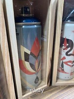 Shepard Fairey Obey Giant Lotus Angel Spray Paint Can Set Of 3 Limited Edition