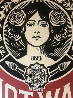 Shepard Fairey Obey Giant MAKE ART NOT WAR Art Print Poster Signed 24x36