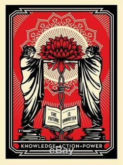 Shepard Fairey Screen Print Knowledge + Action = Power Signed Obey Giant Poster