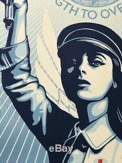 Shepard Fairey Signed Angel of Hope and Strength Print Nurse Doctor Obey Obama