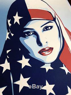 Shepard Fairey Signed Greater Than Fear 18x24 Screen Print We The People Obey