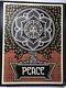 Shepard Fairey Signed Peace Tree Gold Holiday Print Obey Poster Obama Hope Art