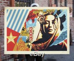 Shepard Fairey Welcome Visitor Large Format Signed Numbered Screen Print OBEY