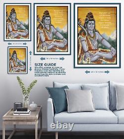 Shiva Art Print Photo Poster Gift Quote Mahadeva Hindu Deity Religion