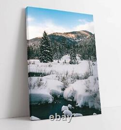 Snowy Landscape Scenery Photograph -deep Framed Canvas Wall Art Picture Print