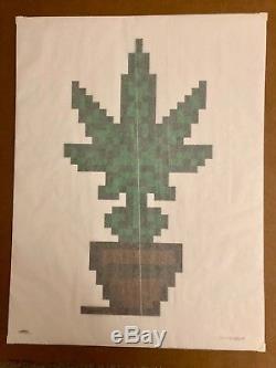 Space Invader HOLLYWEED Silk Screen Art Print Brown Signed & Numbered Ed 100