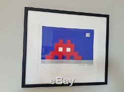 Space Invader Home Moon Rare Signed print