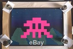 Space Invader L. E. D. Art Screen Print Sold Out Signed Numbered LED Kaws Banksy