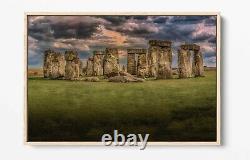 Stone Henge Large Canvas Wall Art Float Effect/frame/picture/poster Print-green