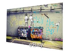 Street art print CANVAS QUALITY graffiti MASSIVE banksy andy baker 82 x 39
