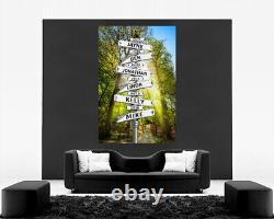Sunny Personalized Personal up to 6 Names on Street Sign Canvas Wall Art Print
