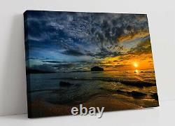 Sunset 11 Canvas Wall Art Float Effect/frame/picture/poster Print- Orange Blue