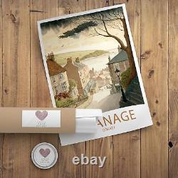 Swanage Travel Print Wall Art Swanage Dorset Travel Poster Gift Swanage Dorset S