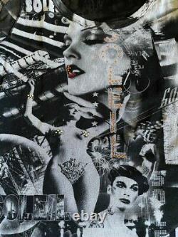 Swarovski Crystal Jean Paul Gaultier Mesh Top, Rare Cabaret Cinema Print Vintage
