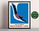 Swimming Poster, Brockwell Lido Sports Diving Print, Framed A6 A5 A4 A3 A2 A1