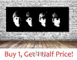 THE BEATLES WALL ART CANVAS PRINT Ready To Hang FRAMED CANVAS PICTURE