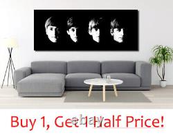 THE BEATLES WALL ART CANVAS PRINT Ready To Hang FRAMED CANVAS PICTURE