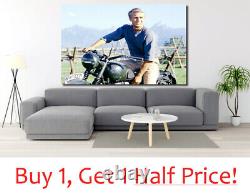 THE GREAT ESCAPE MOVIE CANVAS STEVE McQUEEN Handmade Canvas Wall Art Print