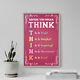 Think Before You Speak Classroom Poster Art Print Photo Poster Gift School