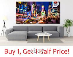 TIMES SQUARE NEW YORK CANVAS WALL ART PICTURE PRINT FRAMED Ready to Hang