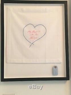 TRACEY EMIN, My Heart Is With You Always, Embroidered, Signed, Inscribed