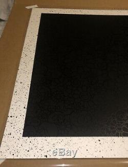 Takashi Murakami BLM Black Flowers and Skulls Square Print Limited Edition #170