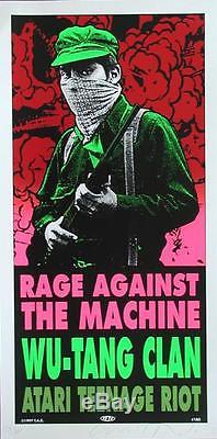 Taz Rage Against The Machine Wu-tang Clan Silkscreen Poster Signed Numbered