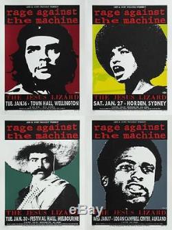 Taz Rage Against The Machine (ratm) Concert Poster Set Of 4 Signed Numbered
