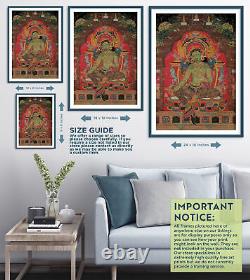 Thangka of Green Tara (1260) Photo Poster Painting Art Print