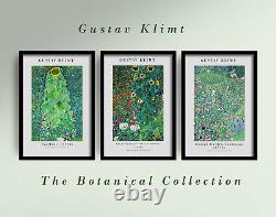 The Botanical Collection, Set of 3 Paintings by Gustav Klimt, Farm Garden Poster