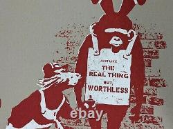 The Real Not Banksy Front 11th Hour Worthless Rat & Chimp signed 3/175