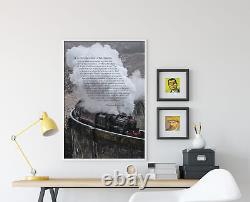 Theodore Roosevelt The Man in the Arena Steam Train Poster Art Print Photo