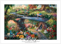 Thomas Kinkade Alice in Wonderland 12 x 18 S/N Limited Edition Paper Disney