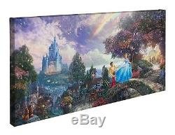 Thomas Kinkade Disney Cinderella Wishes Upon a Dream 16 x 31 Wrapped Canvas