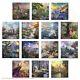 Thomas Kinkade Disney Wrap Collection / Set Of 14 Gallery Wrapped Canvas