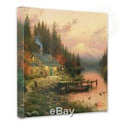 Thomas Kinkade End Of A Perfect Day Set of 3 14 x 14 Gallery Wrapped Canvas