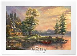 Thomas Kinkade Morning Light Lake 18 x 27 S/N Limited Edition Paper