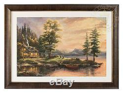Thomas Kinkade Morning Light Lake 18 x 27 S/N Limited Edition Paper
